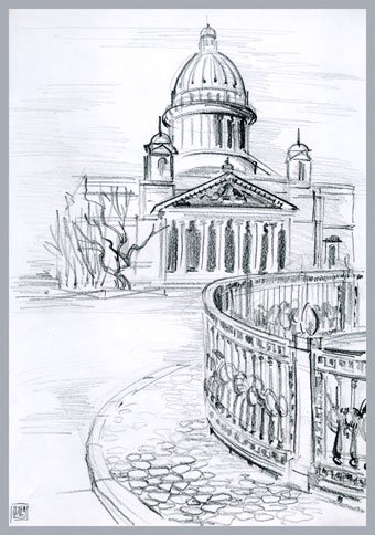 Исаакиевский собор набросок