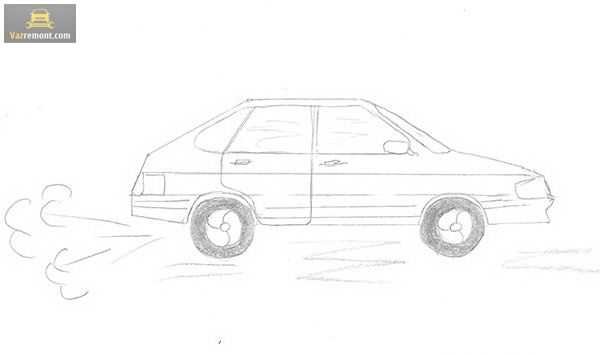 ВАЗ 2115 рисунок сбоку