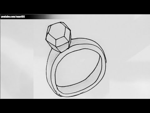 Нарисовать кольцо карандашом для начинающих