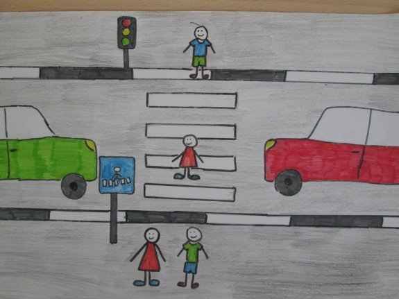 Несложные рисунки по правилам дорожного движения