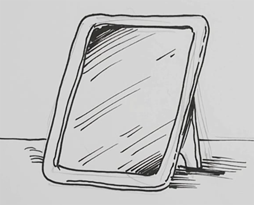 Зеркальце раскраска