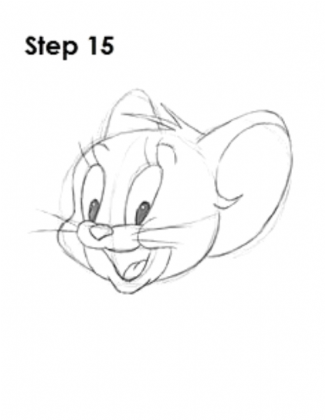 Нарисовать Тома из мультика том и Джерри поэтапно