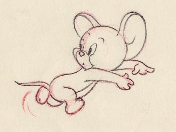 Мышонок Джерри для срисовки