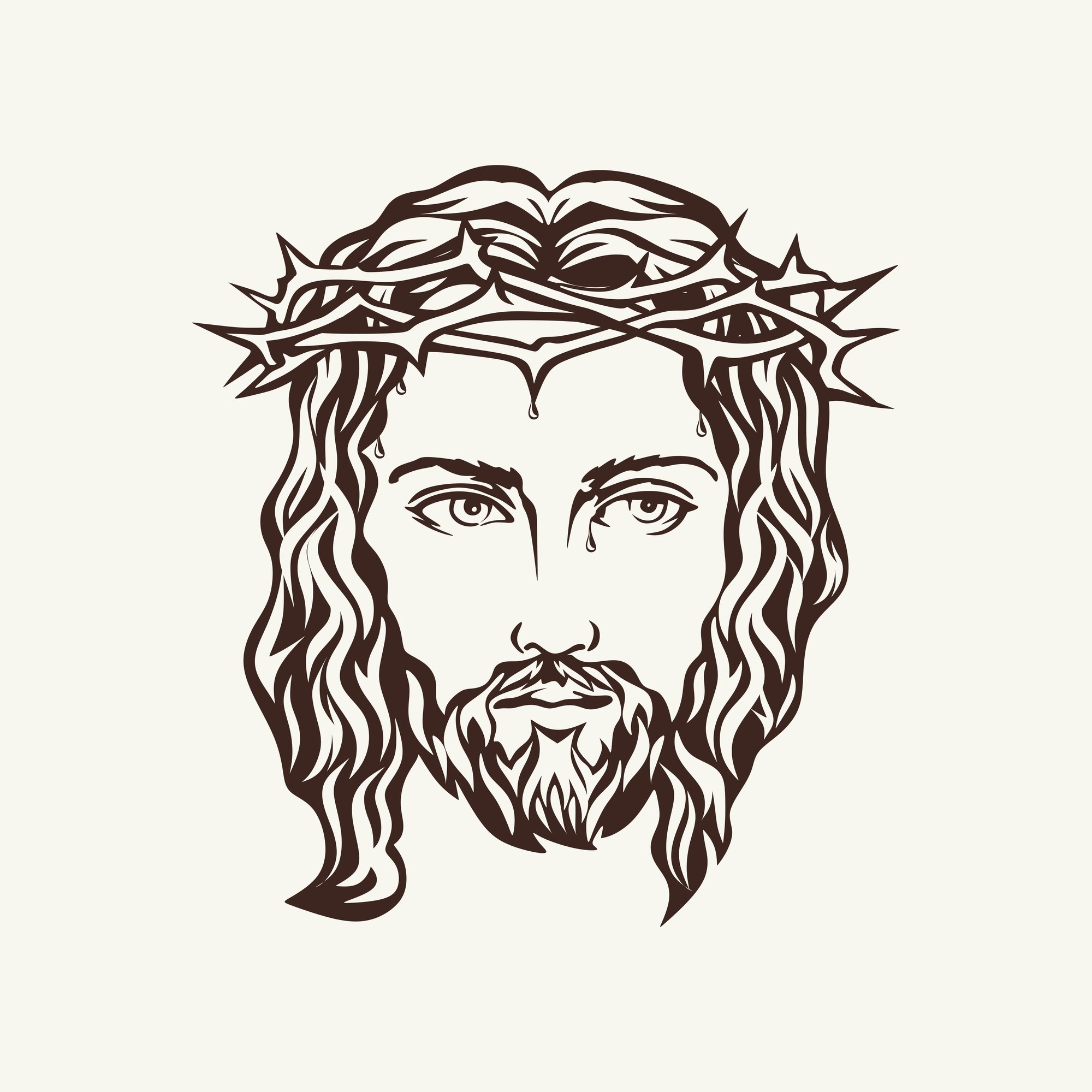 Лик Иисуса Христа вектор