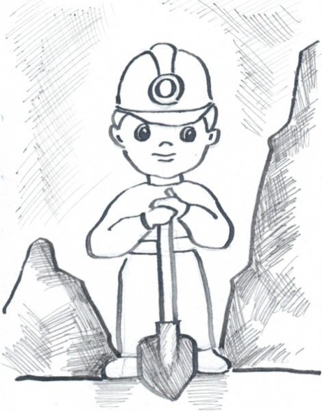 Шахтер рисунок