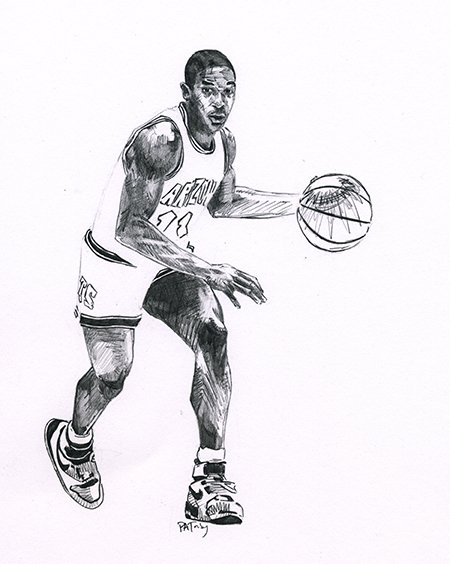 Поэтапное рисование баскетболиста