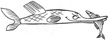 Щука раскраска