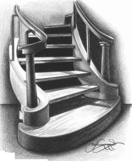Лестница карандашом