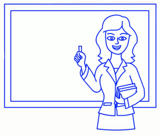 Рисунок учителя карандашом