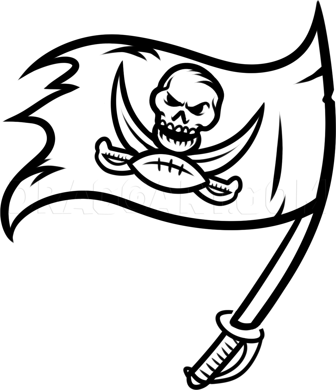 Флаг пиратов раскраска