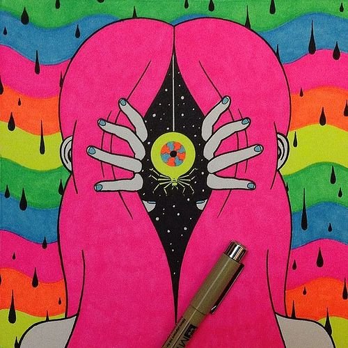 Рисунки хиппи карандашом легкие (39 фото)