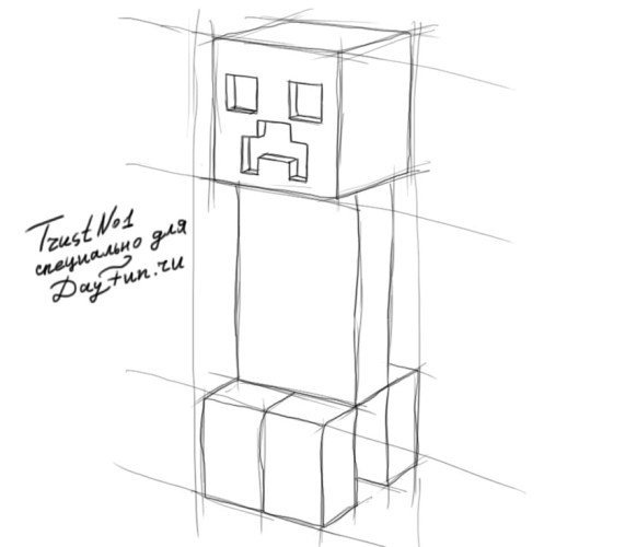 Рисунок КРИПЕРА карандашом