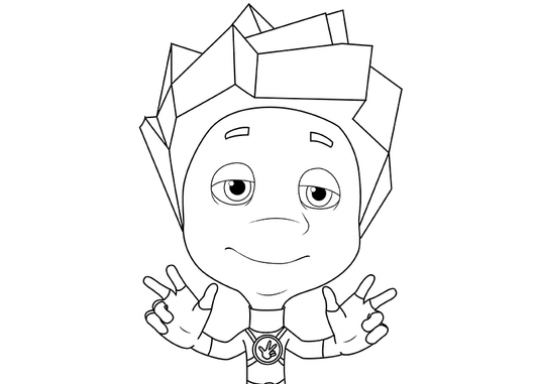 Раскраска Нолик из Фиксиков