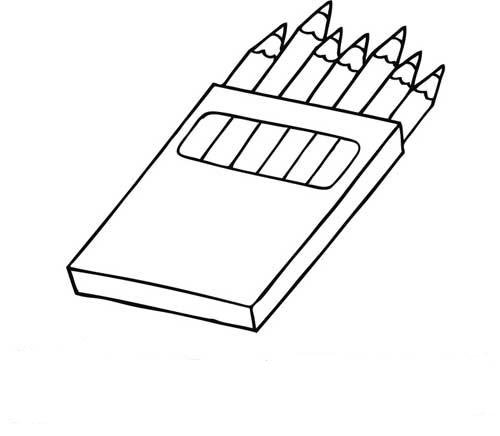 Коробка с карандашами раскраска для детей