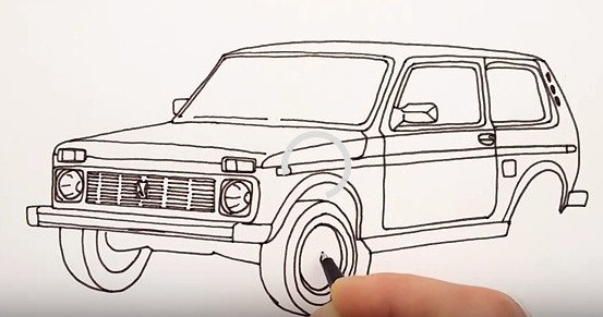 Нива Шевроле 4х4 рисунок