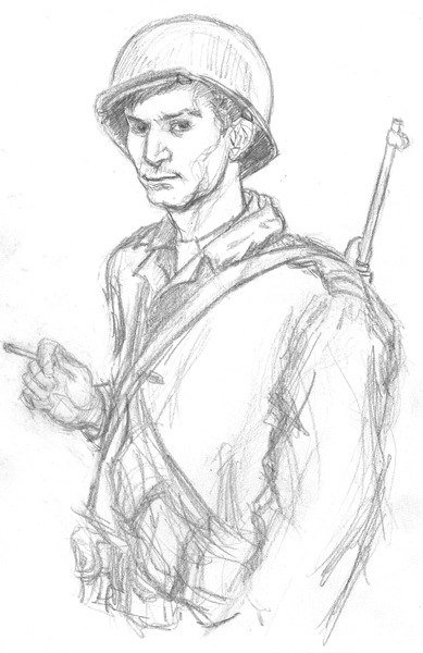 Рисунок солдату сложный