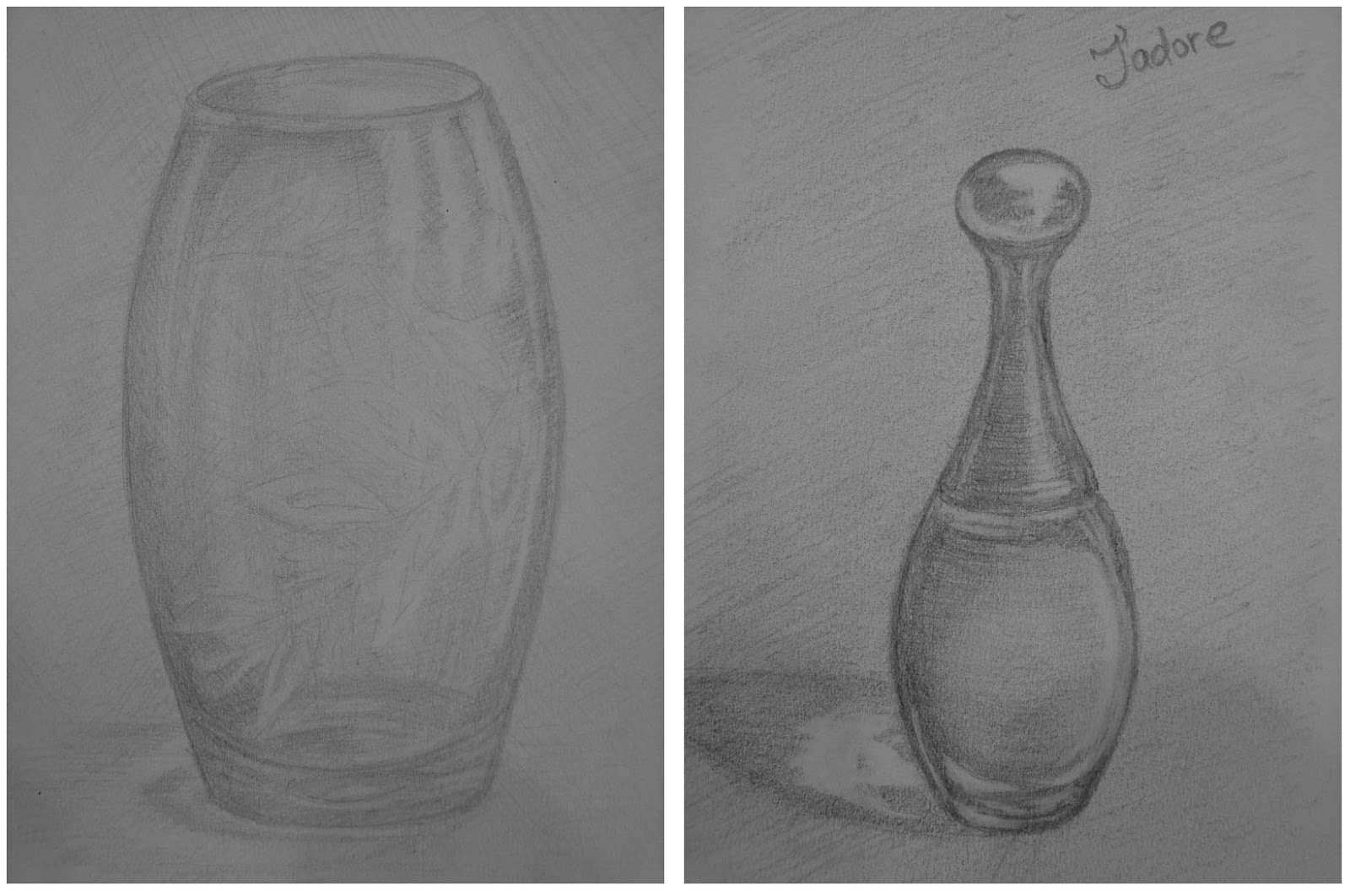 Стеклянная ваза рисунок карандашом