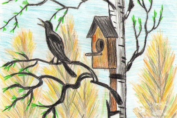 Рисунок о весне простым карандашом (47 фото)