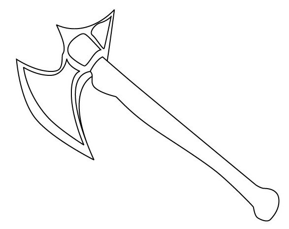 Топор раскраска