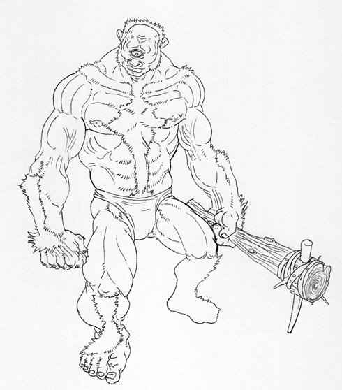 Циклоп раскраска