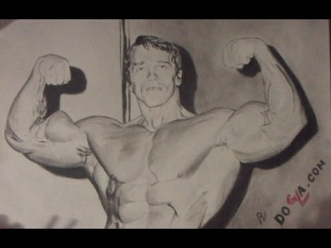 Арнольд Шварценеггер срисовка