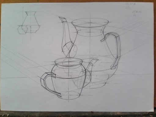 Линейно-конструктивное построение натюрморта