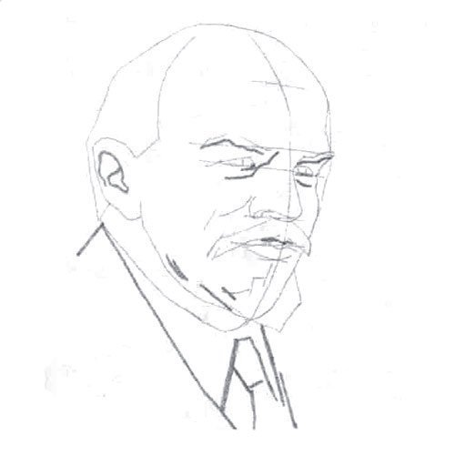 Ленин рисунок простой