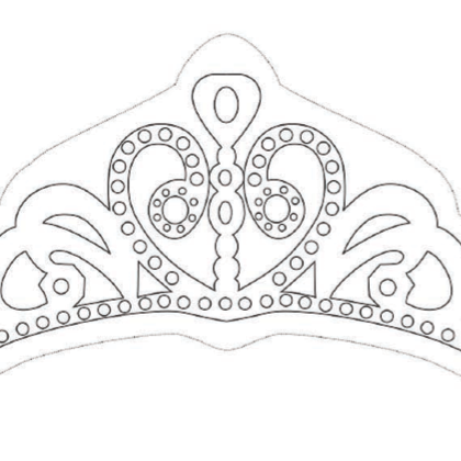 Кокошник трафарет для рисования