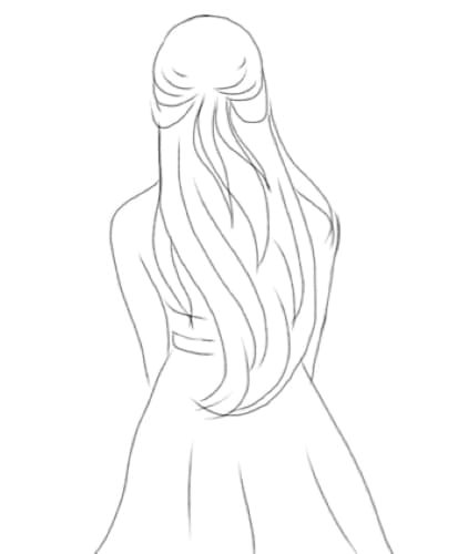Русалка карандашом