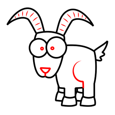 Рисунки козы легкие