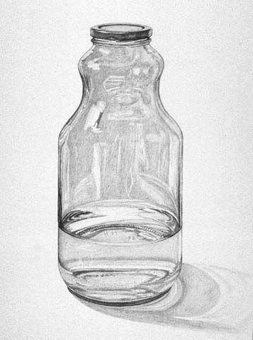Стеклянные банки карандашом