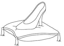 Туфелька Золушки раскраска