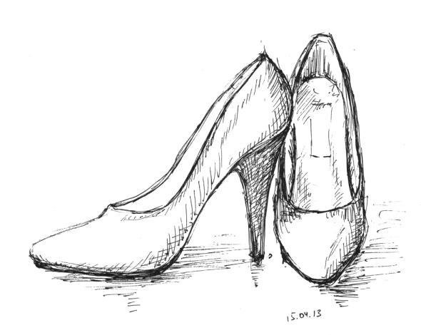 Туфли рисунок карандашом