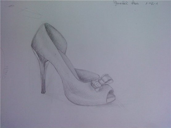 Туфля пастелью легко