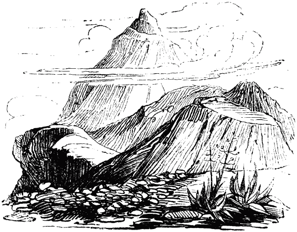 Утес рисунок карандашом