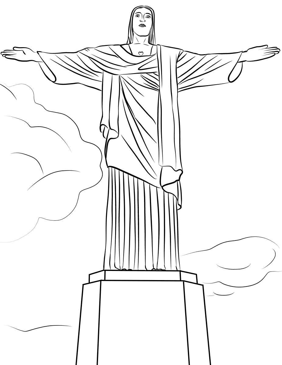 Как нарисовать статую христа