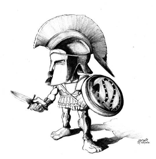 Раскраска Римский воин легионер