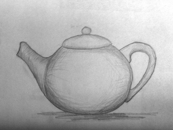 Рисование с натуры чайника