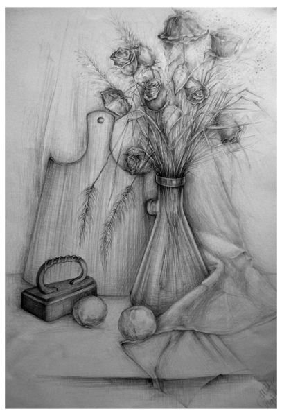 Ваза с цветами Графика