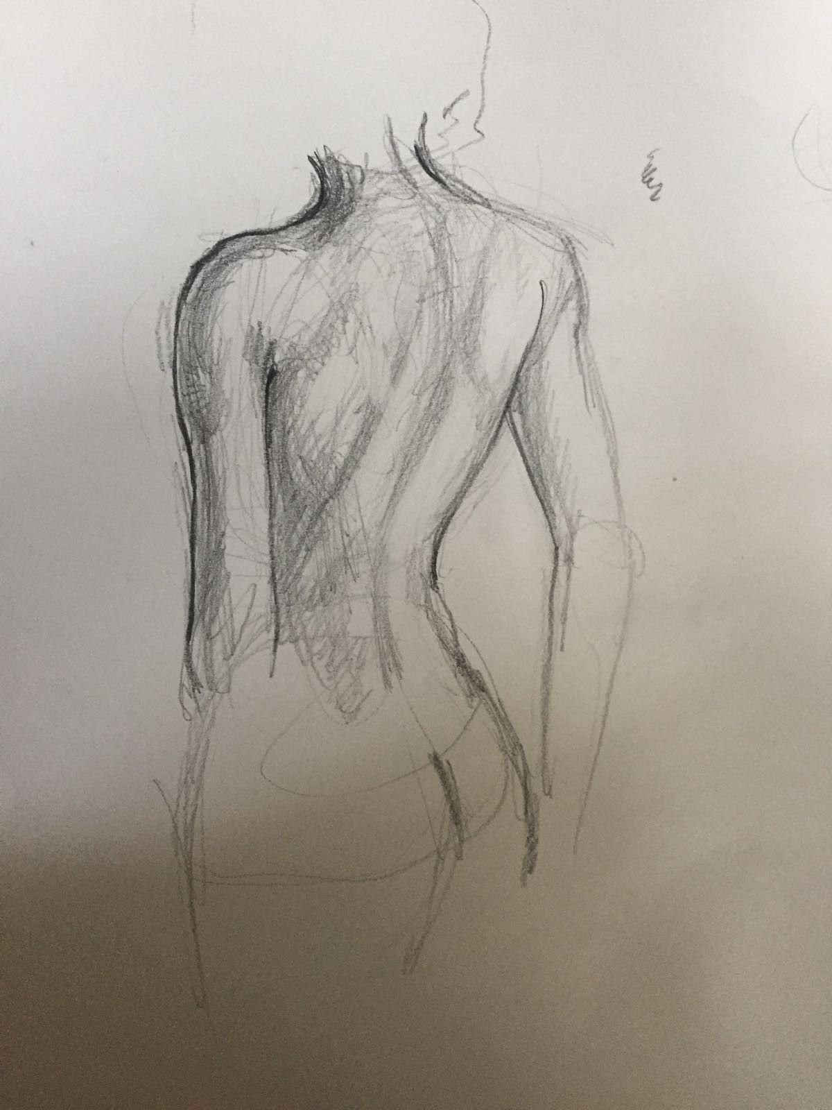 Зарисовки тела карандашом
