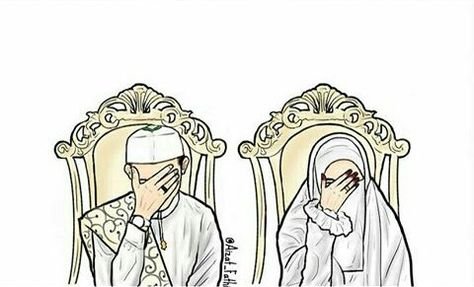 Мусульманская пара рисунок для срисовки