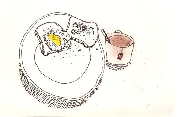 Рисунки для срисовки завтрак