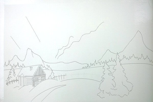 Северное сияние рисование пастелью