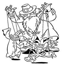 Герои карабас барабас черно-белые