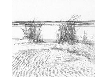 Нарисовать песок карандашом