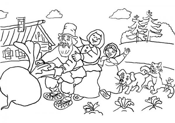 Раскраска. Репка