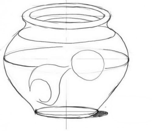 Поэтапное рисование аквариума