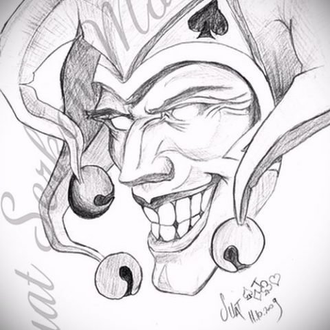 Шут карандашом для рисования