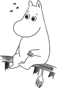 Муми Тролли черно белые