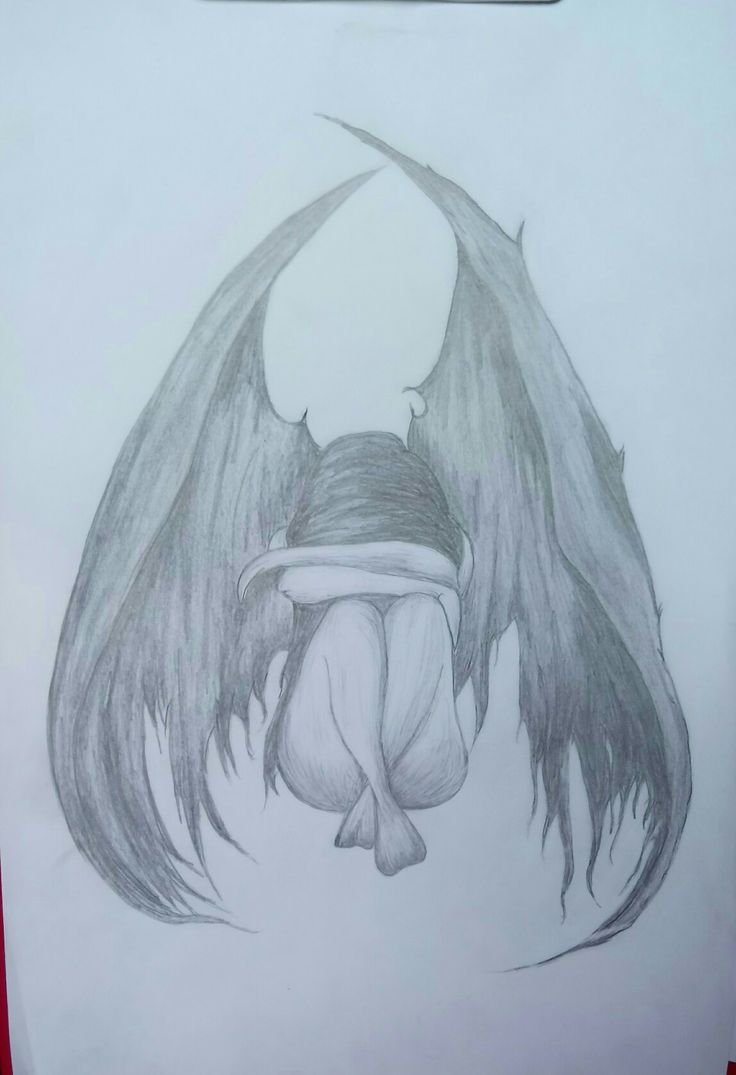 Нарисовать демона карандашом